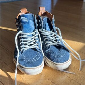 Vans Denim Blue High-Tops with White Laces